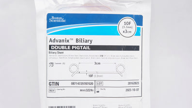 Boston Scientific M00532240 Advanix Double Pigtail Biliary Stnt 10F x 3cm (x)